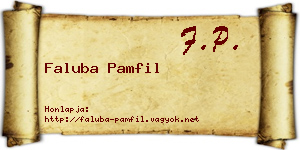 Faluba Pamfil névjegykártya